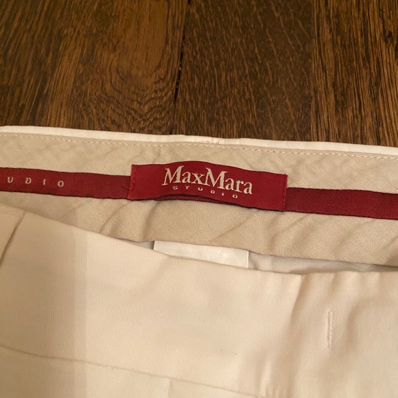 MaxMara Pants - Max Mara white pants, never hemmed, raw hem